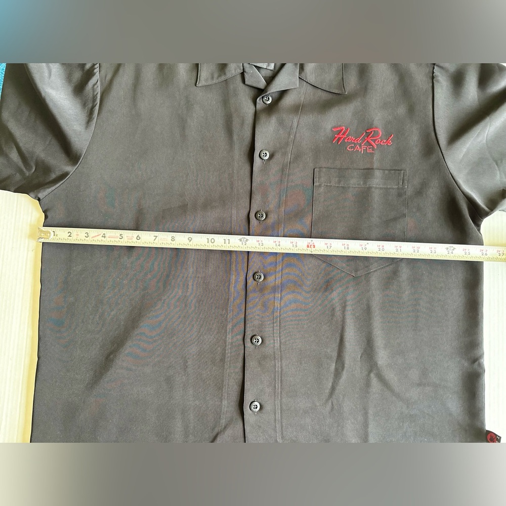 Hard‎ Rock Cafe Black Shirt Mens XL La Jolla Button Up - Picture 5 of 7